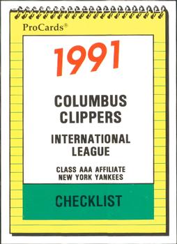 1991 ProCards #616 Checklist Front
