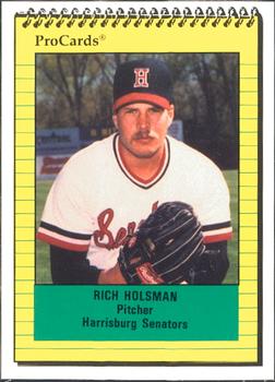 1991 ProCards #619 Rich Holsman Front