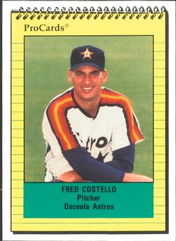 1991 ProCards #673 Fred Costello Front