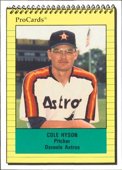 1991 ProCards #676 Cole Hyson Front