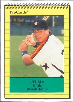 1991 ProCards #690 Jeff Ball Front
