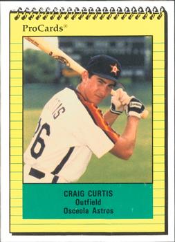 1991 ProCards #696 Craig Curtis Front