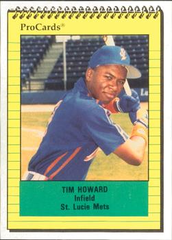1991 ProCards #720 Tim Howard Front