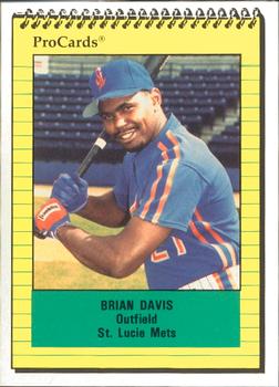 1991 ProCards #723 Brian Davis Front