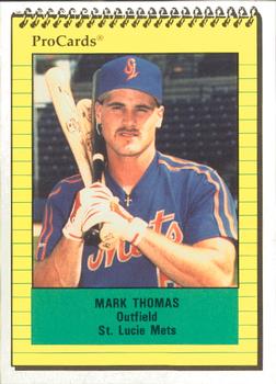 1991 ProCards #726 Mark Thomas Front