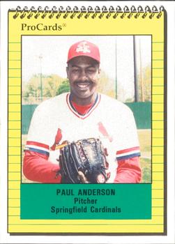 1991 ProCards #731 Paul Anderson Front