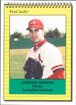 1991 ProCards #732 Fernando Barreiro Front