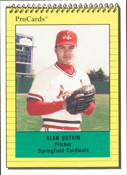 1991 ProCards #733 Alan Botkin Front