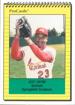 1991 ProCards #756 Jeff Fayne Front
