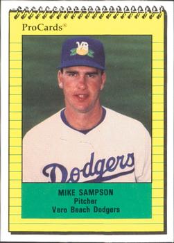 1991 ProCards #772 Mike Sampson Front