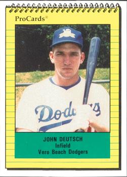 1991 ProCards #779 John Deutsch Front