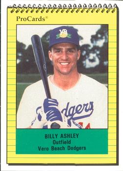 1991 ProCards #785 Billy Ashley Front