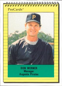 1991 ProCards #822 Don Werner Front
