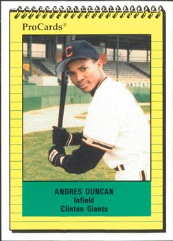 1991 ProCards #841 Andres Duncan Front