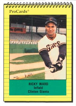 1991 ProCards #844 Ricky Ward Front