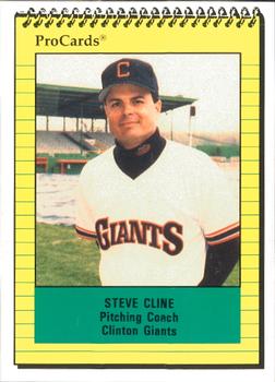 1991 ProCards #853 Steve Cline Front