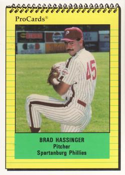 1991 ProCards #890 Brad Hassinger Front