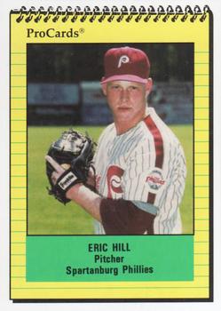 1991 ProCards #891 Eric Hill Front