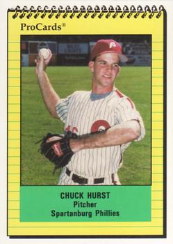 1991 ProCards #892 Chuck Hurst Front