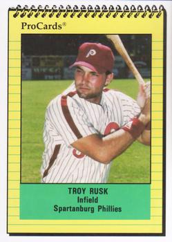 1991 ProCards #902 Troy Rusk Front