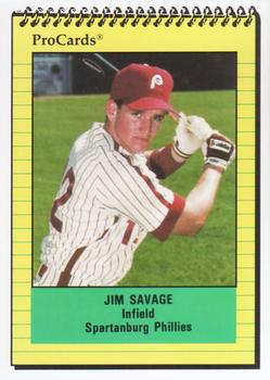 1991 ProCards #903 Jim Savage Front