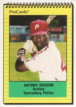 1991 ProCards #909 Antonio Grissom Front