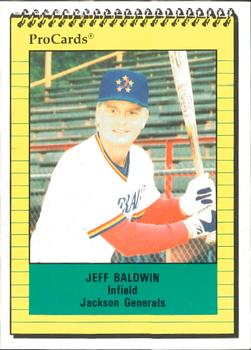 1991 ProCards #930 Jeff Baldwin Front