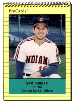 1991 ProCards #986 Sam Ferretti Front