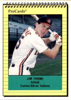 1991 ProCards #989 Jim Thome Front