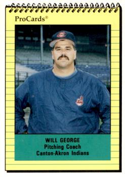 1991 ProCards #996 Will George Front