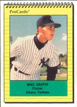1991 ProCards #1000 Mike Draper Front