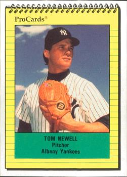 1991 ProCards #1005 Tom Newell Front