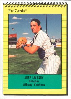 1991 ProCards #1011 Jeff Livesey Front