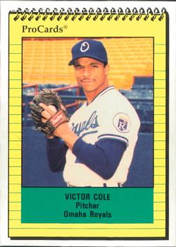 1991 ProCards #1028 Victor Cole Front