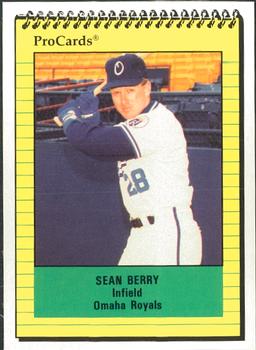 1991 ProCards #1039 Sean Berry Front