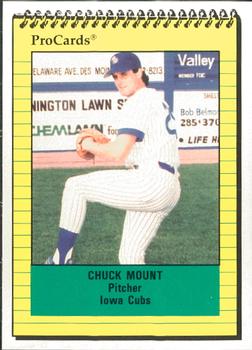 1991 ProCards #1056 Chuck Mount Front