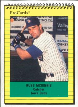 1991 ProCards #1063 Russ McGinnis Front