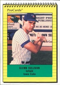 1991 ProCards #1072 Glenn Sullivan Front
