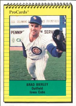 1991 ProCards #1073 Brad Bierley Front