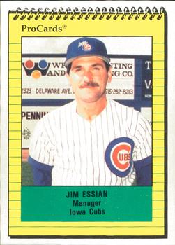1991 ProCards #1076 Jim Essian Front