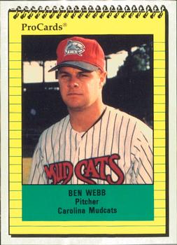 1991 ProCards #1088 Ben Webb Front