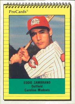 1991 ProCards #1100 Eddie Zambrano Front
