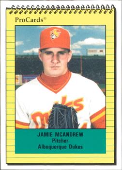 1991 ProCards #1138 Jamie McAndrew Front