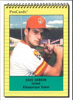 1991 ProCards #1145 Dave Hansen Front