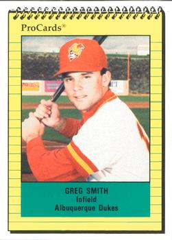 1991 ProCards #1151 Greg Smith Front
