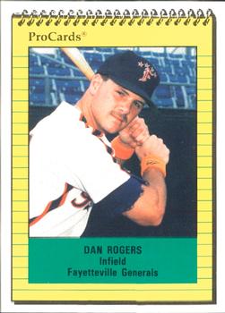 1991 ProCards #1181 Dan Rogers Front