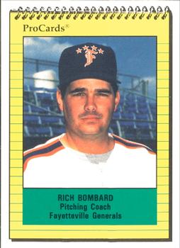 1991 ProCards #1187 Rich Bombard Front