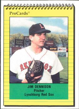 1991 ProCards #1191 Jim Dennison Front