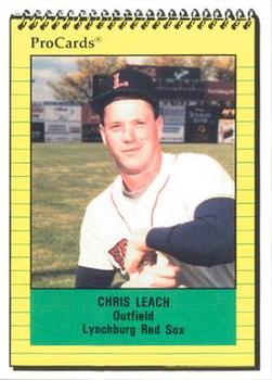 1991 ProCards #1211 Chris Leach Front