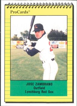 1991 ProCards #1214 Jose Zambrano Front